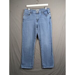 Levis 505 Straight Leg Jeans Womens 14S W32 L30 Blue Medium Wash Denim